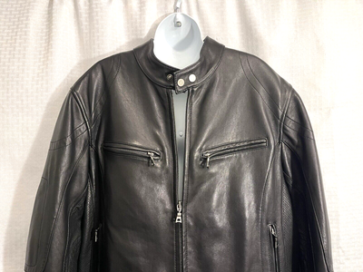 Veste En Cuir Et Daim Murano Luxury - Taille S - Neuf Avec étiquettes - Style Varsity Jacket