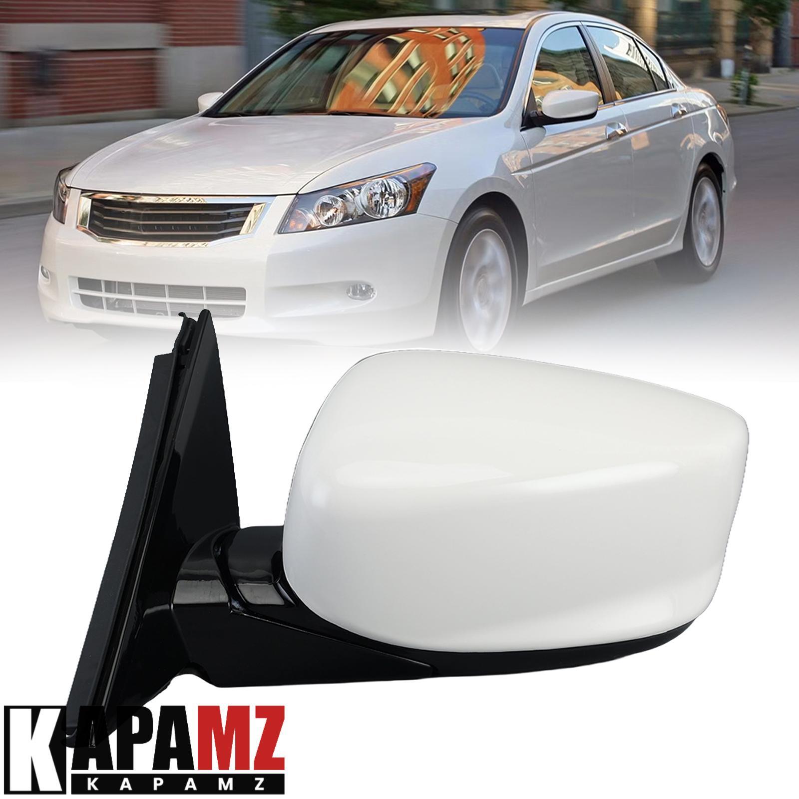 White Mirror Driver Side Heated Foldaway For Honda Accord Coupe 2008-2012 5Pin
