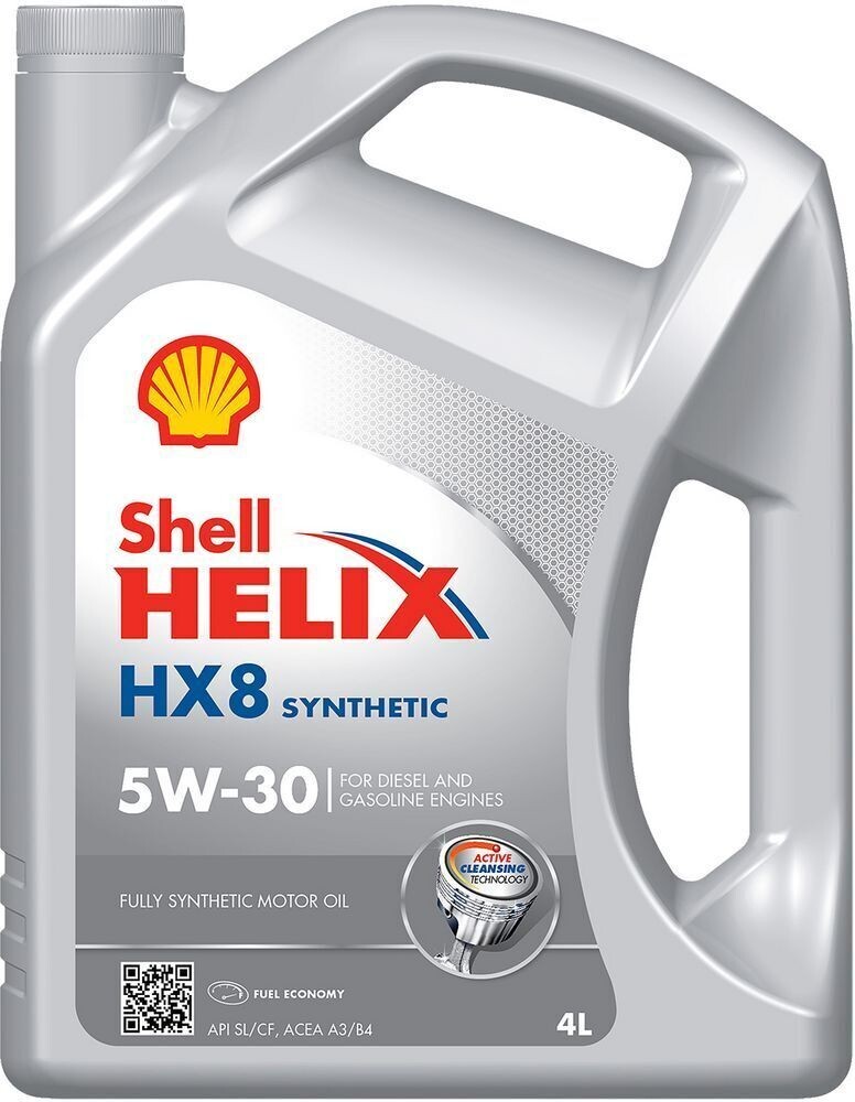 Olio SHELL HELIX HX8 100% sintetico 4L 5W30 per motori benzina e diesel ACEA C3