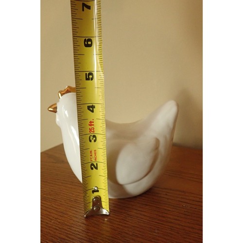 Ceramic Easter Farm Animals Bunny Chicken Goose White Gold Target Set (3) - 第 12/12 張圖片