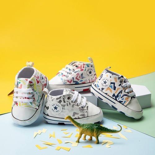 Neonato Boy Girl Carrozzina Scarpe Morbide Neonato Alta Top Scarpe da  ginnastica scarpette Prewalker | eBay