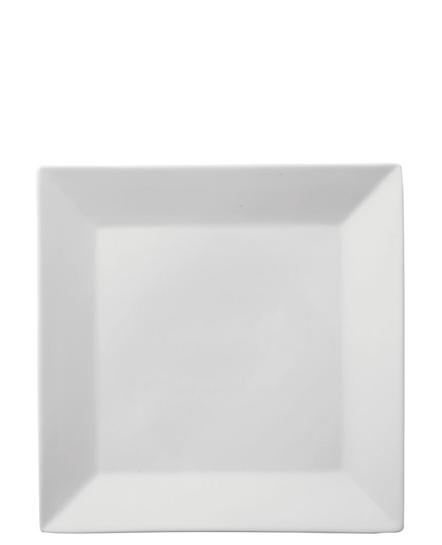 Plate Titan Square White Ceramic Tableware Serving Plate 8.5"" 21.5Cm Pack Of 12