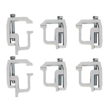 6pcs Truck Cap Topper Camper Aluminum Shell Mounting Clamps Heavy Duty Sliver