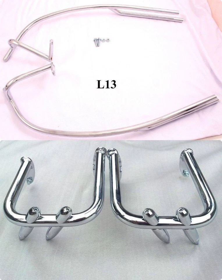 SIDEBAGS TRIM  RAILS BARS Saddlebags Guards Rear 4 YAMAHA Road liner Stratoliner - Image 3 of 4