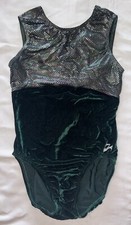 GK ELITE Gymnastics Dance Competition Leotard Adult M Medium Dark Green Emerald