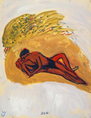 Charlotte Salomon – Lovers on the Beach – Expressionist Art Print