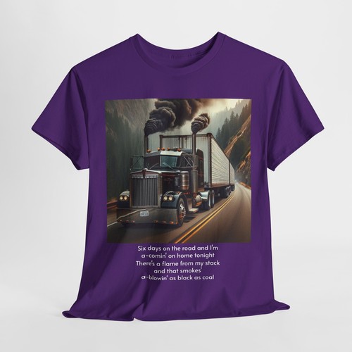 Retro Kenworth Semi Tee, Vintage Truck Driver Shirt, Diesel Engine Tshirt, Long - Picture 126 of 144