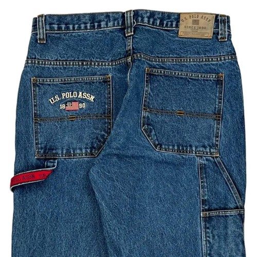 U.S. Polo Assn. Carpenter Jeans - 36W 32L Blue Cotton - Picture 10 of 12