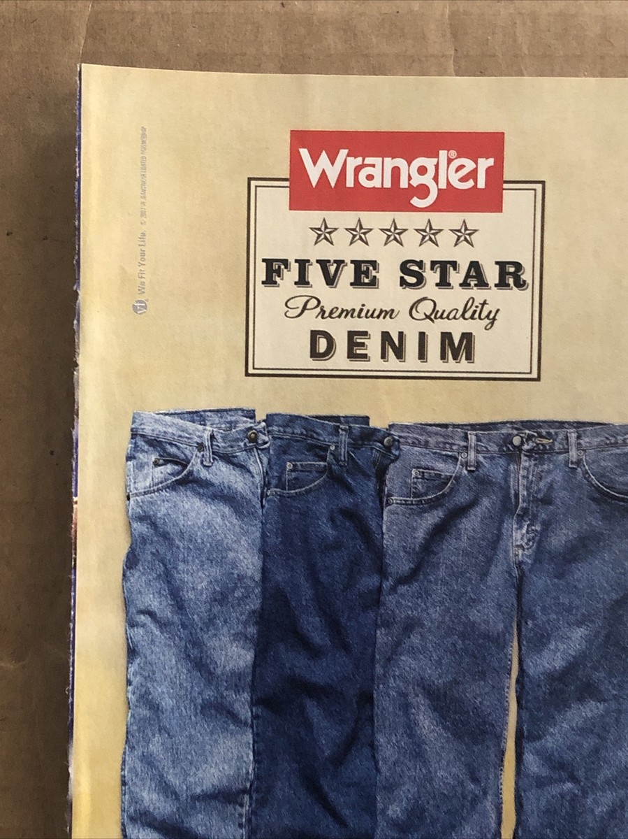 Jeans Uomo Wrangler Five Star Premium Relaxed Fit – Vintage Blue, Tessuto Flex Comodo