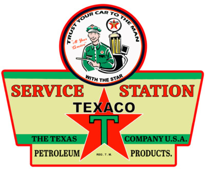 Texaco Service Station Cutout Metal Sign 16x12.5 | eBay