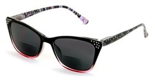 Women's Bifocals Reading Sunglasses Reader Glasses Vintage Outdoor Cateye Black