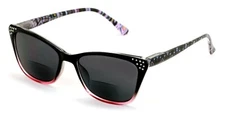 Women's Bifocals Reading Sunglasses Reader Glasses Vintage Outdoor Cateye Black 