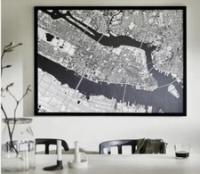 Ikea Bjorksta BJÖRKSTA Bild NEW YORK Stadtplan Vinyl Leinwand 140cm x 100cm