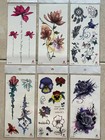 6 X Flowers Waterproof Body Temporary Tattoos Stickers US Seller — photo 1