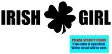 IRISH GIRL 013 Vinyl decal sticker Graphic Die Cut CAR Truck Window 12"