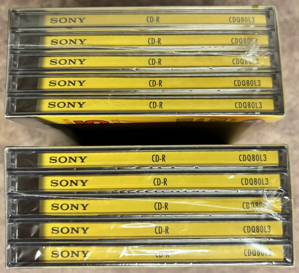 2-Sony CD-R 5 Pack 700MB 80min 1x-48x in Slim Jewel Cases High Speed Sealed - Image 3 of 4