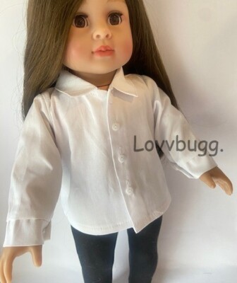 White Dress Shirt School Uniform for American Girl 18