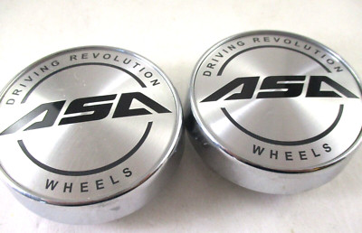 ASA SILVER 2 1/2'' (back) CUSTOM WHEEL CENTER CAPS*   #8C033  (FOR 2 CAPS)