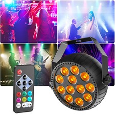 Mini 12 LED RGB Stage Lighting PAR Light Beam DMX Remote Party Disco DJ Lights