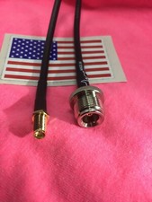 N FEMALE TO SMA FEMALE RG58 Coaxial Cable Pigtail Plug YOUR LENGTH MADE IN USA