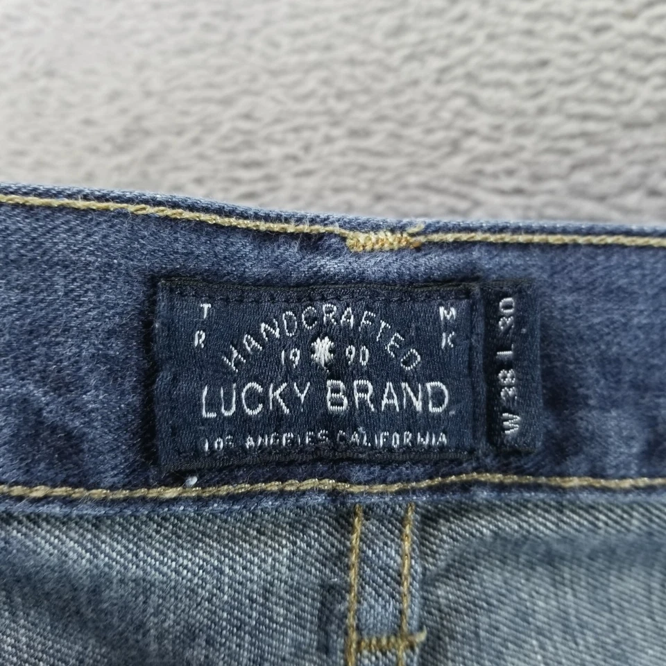 Pantalones de mezclilla Lucky Brand para hombre 38x30 azul 361 vintage rectos lavado oscuro tiro medio Foto 3 de 4