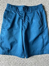 Under Armour Boys Size 12 Teal Blue Geometric Print Golf Shorts