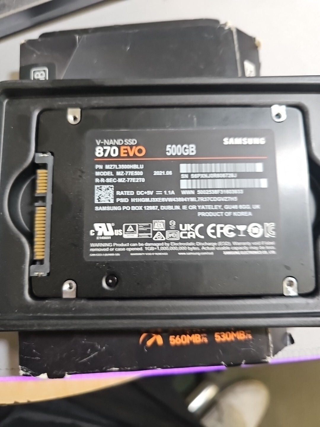 Samsung 870 EVO 500GB 2.5 Inch SATA III Internal SSD MZ77E500B/AM