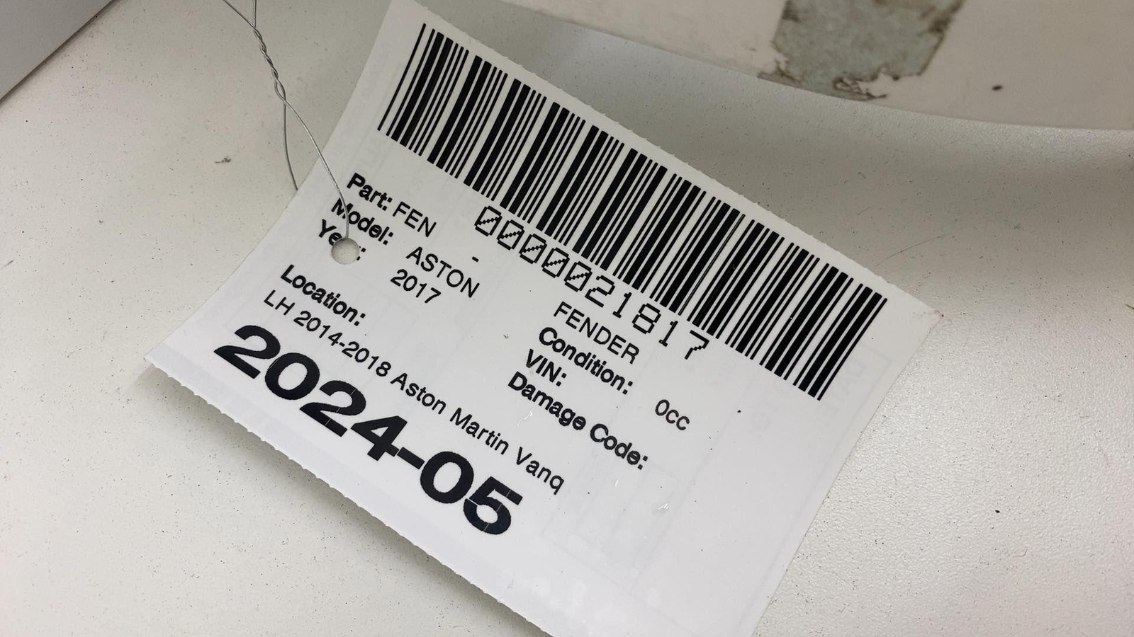 ⭕ 2014-2018 Aston Martin Vanquish Driver Side Fender Left Assy LH CD33-16006-AE