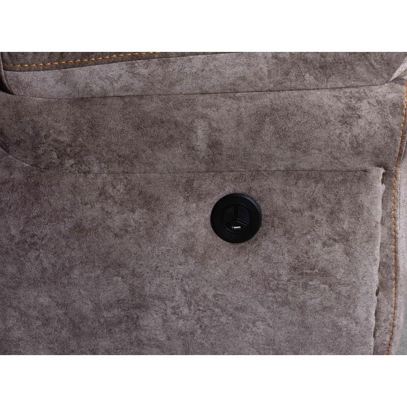 Brown Velvet Power Modular Recliner Sectional Sofa with 2 USB Port & Cup Holders