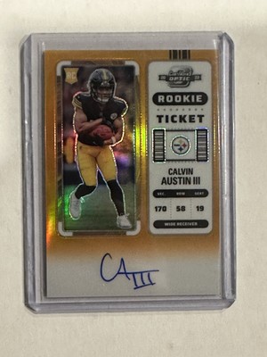 2022 Contenders Optic Rookie Ticket Auto /50 Calvin Austin lll
