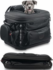 Motorcycle Dog Cat Carrier, Portable Pet Carrier Weather-Proof Pet Crate Travel