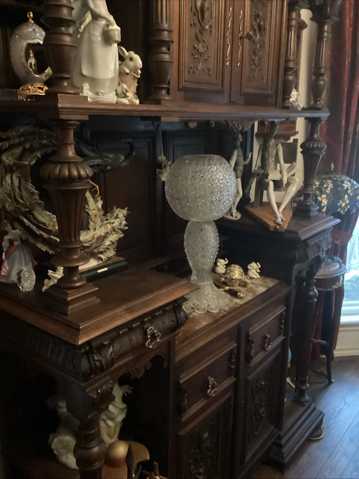 Barra lateral de servidor antigua tallada renacentista francesa Foto 4 de 4