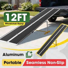 Wheelchair Ramp Seamless Non-Slip Aluminum Folding Loading Ramps for Home Steps