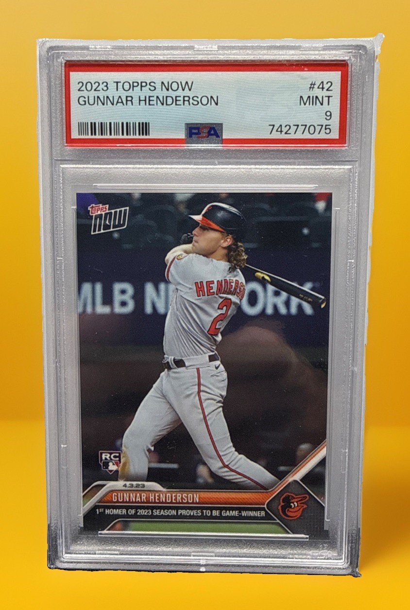2023 Topps Now GUNNAR HENDERSON #42 - Baltimore ORIOLES - RC - psa-9