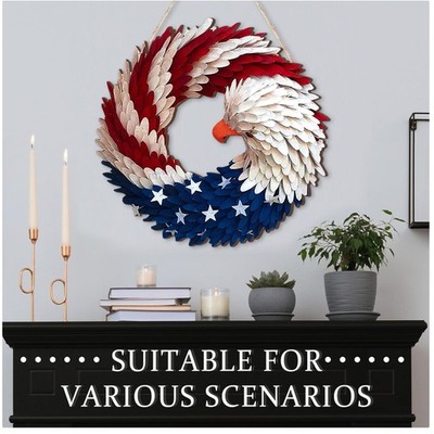 Patriotic Eagle Wreath Door Sign