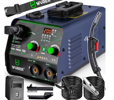 wuber Inverter Schweißgerät MIG MAG 200A IGBT FLUX MMA TIG HOT START ANTI STICK