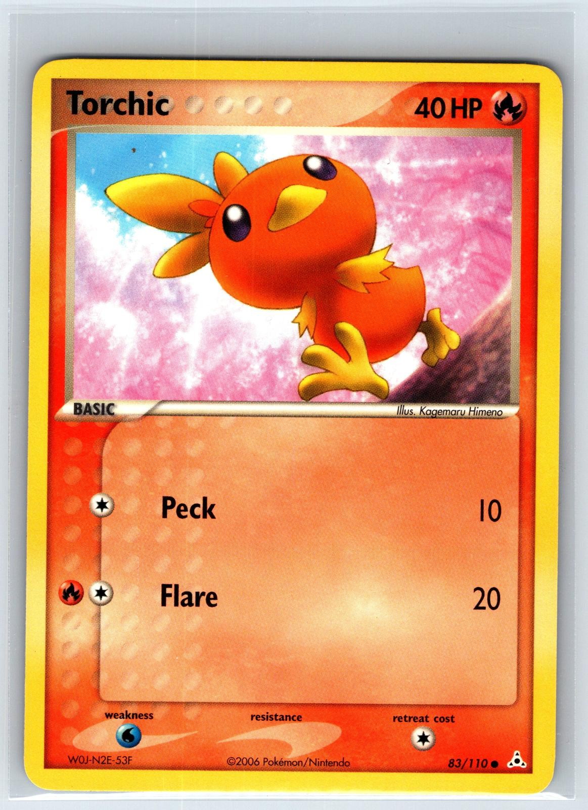 Torchic 83/110 Common Holon Phantoms Pokemon Lightly Played