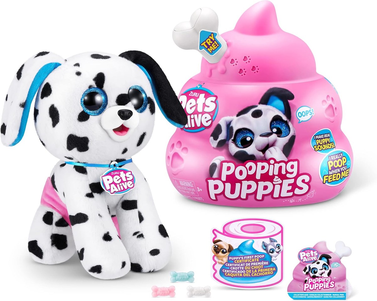 Pets Alive Pooping Puppies, Dalmatian, Real Pet Dog Puppy, Play