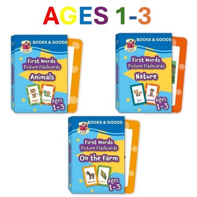 First Words Picture Flashcards for Ages 1-3 Animals + Nature + On the Farm CGP