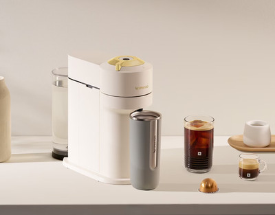 Nespresso ENV120WGAE Vertuo Next Espresso Capuccino Machine, WHITE AND GOLD