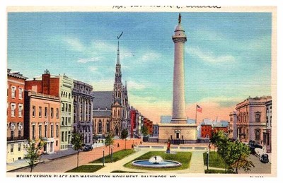 Postcard MONUMENT SCENE Baltimore Maryland MD m/01 AQ6788