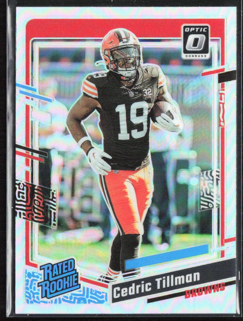 2023 Panini Donruss Optic Cedric Tillman Holo Prizm Rookie RC #224 Browns