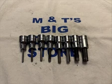 Snap-on 3/8" Drive 8pc SAE Standard Hex Bit Socket Set 1/8-3/8" 208EFAY