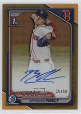 2024 Bowman Draft Chrome Prospect Gold Refractor 25/50 Brandon Neely Auto 2gv