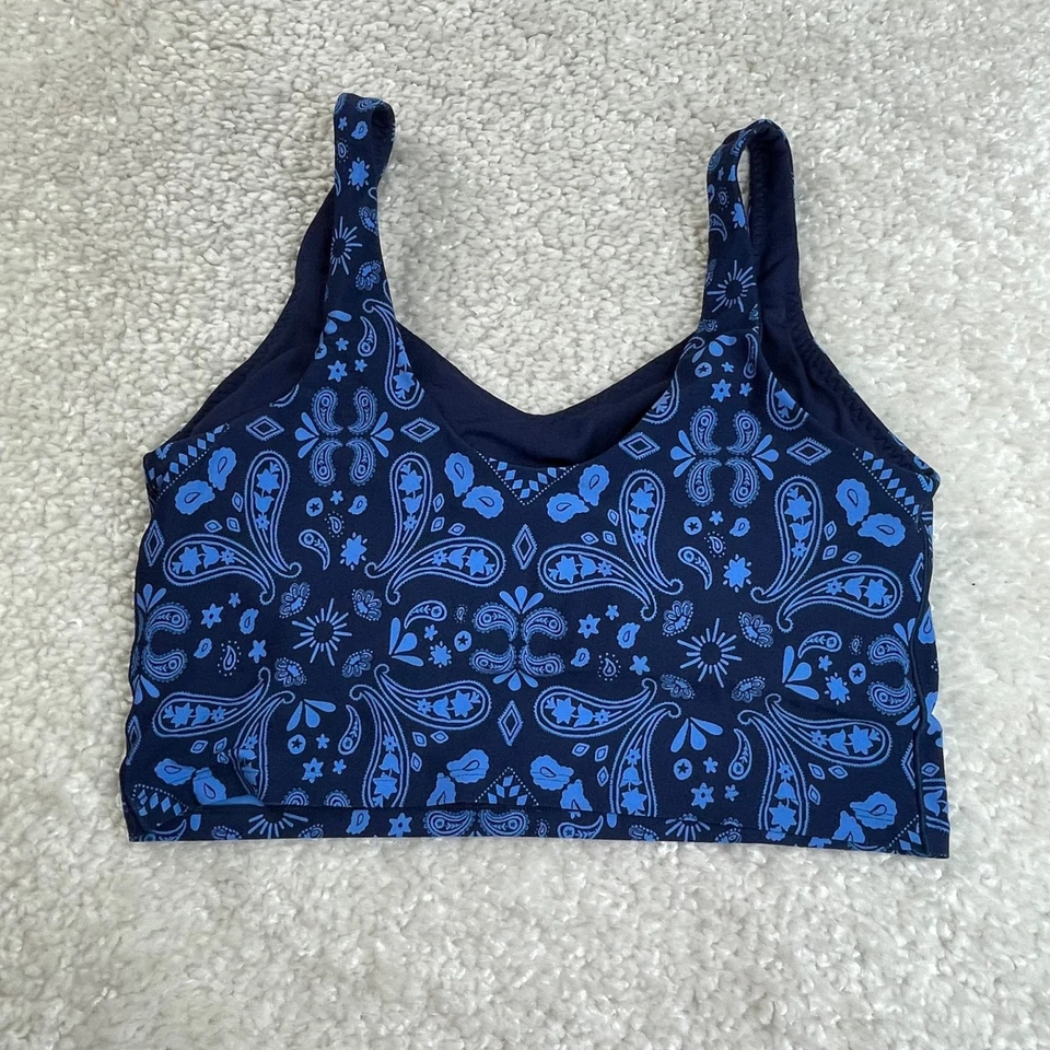 Aerie Offline Real Me Recharge Blue Bandana Paisley Print Womens XL - Image 2 of 4