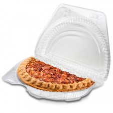 DFI LBN-9000 9" Half Pie Container, Shallow Locking Hinged Lid, 250/Case