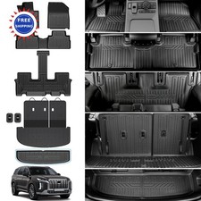 Floor Mats for 2020-2025 Hyundai Palisade 7 8 Passenger HOUCLEMIC Trunk Seat