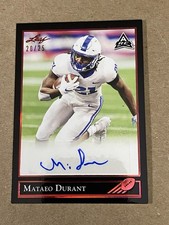 Mataeo Durant, RC, 2021 Leaf, Auto, 20/25 Short Print, Card # BG-MD1
