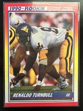 Renaldo Turnbull 1990 Score Football #296 West Virginia Mountaineers, RC Rookie