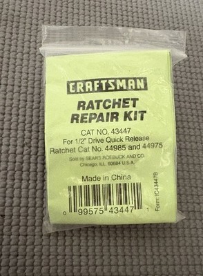 Craftsman 1/2” Ratchet Repair Kit 43447 for USA 44985 or 44975